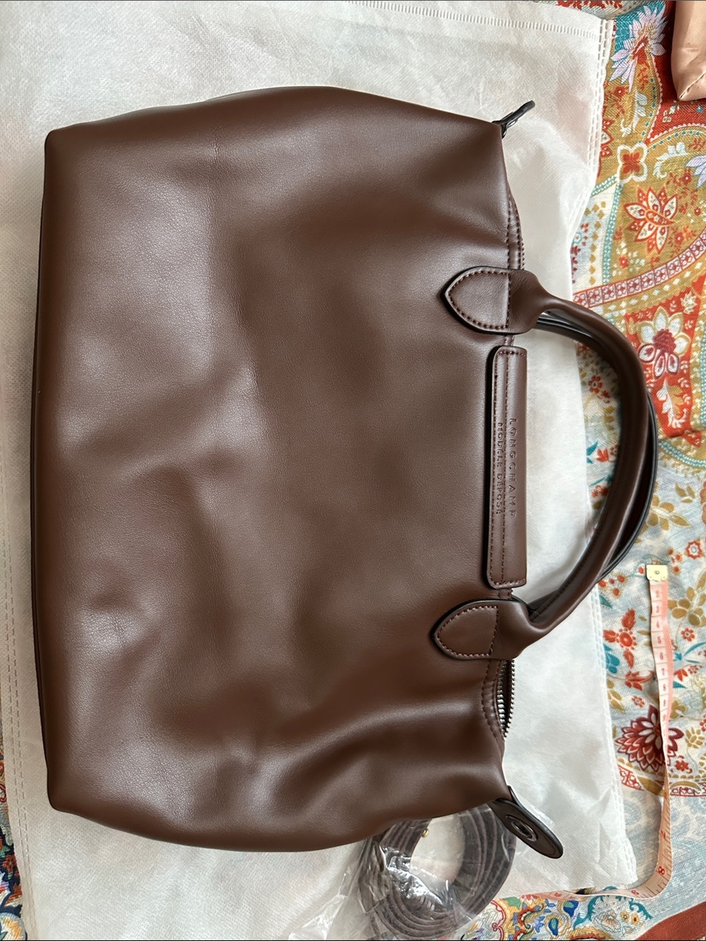 Longchamp Brown Leather Le Pliage Cuir Tote - Picture 2 of 9